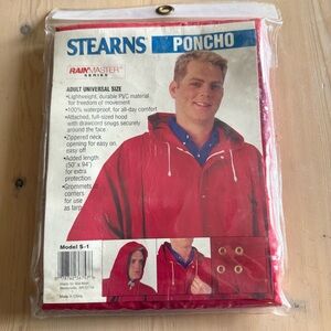 Stearns Red Rain Poncho